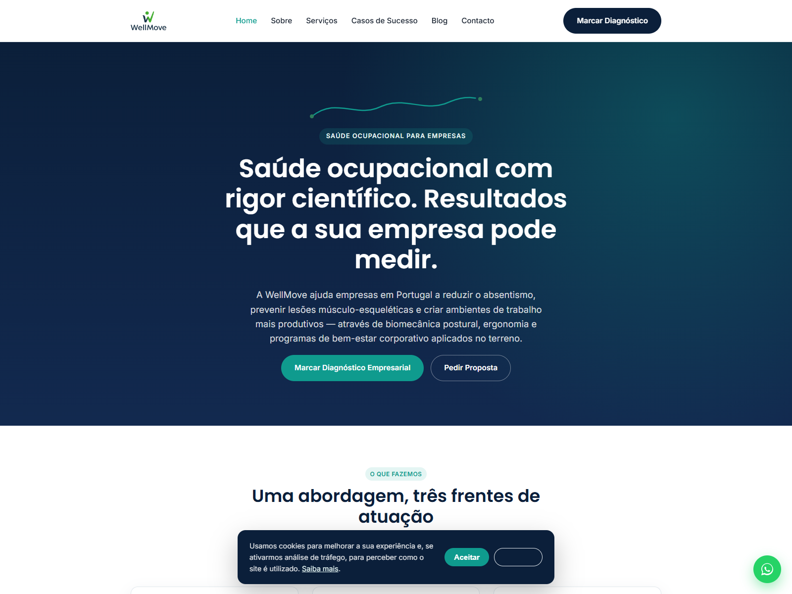 Site da WellMove — Saúde Ocupacional
